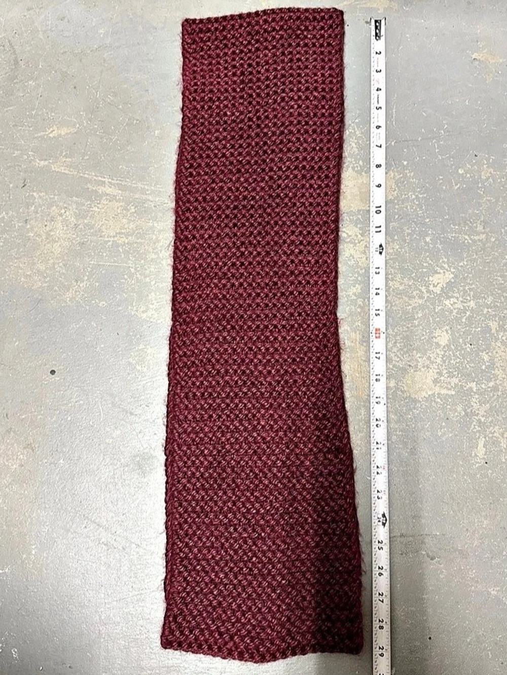 Burgundy Knit Scarf